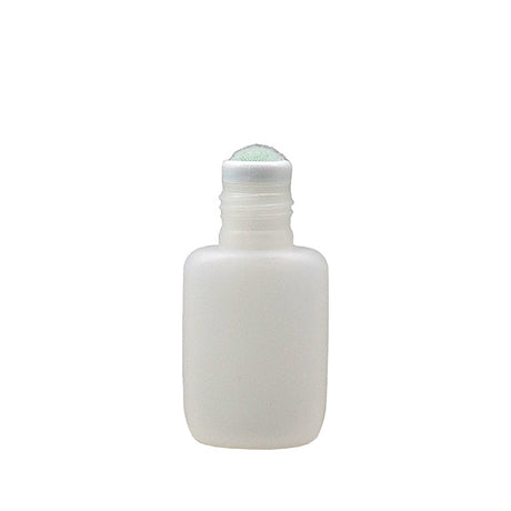 White plastic bottle with a cap on a white background