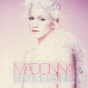 Album cover with a person with white hair and text 'Madonna Bedtime Stories' on a pink background