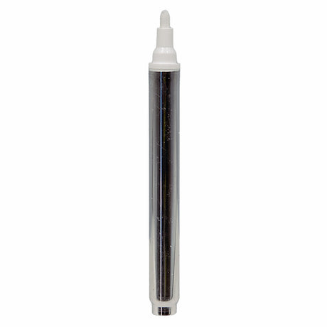 Cylindrical marker with white cap on a white background