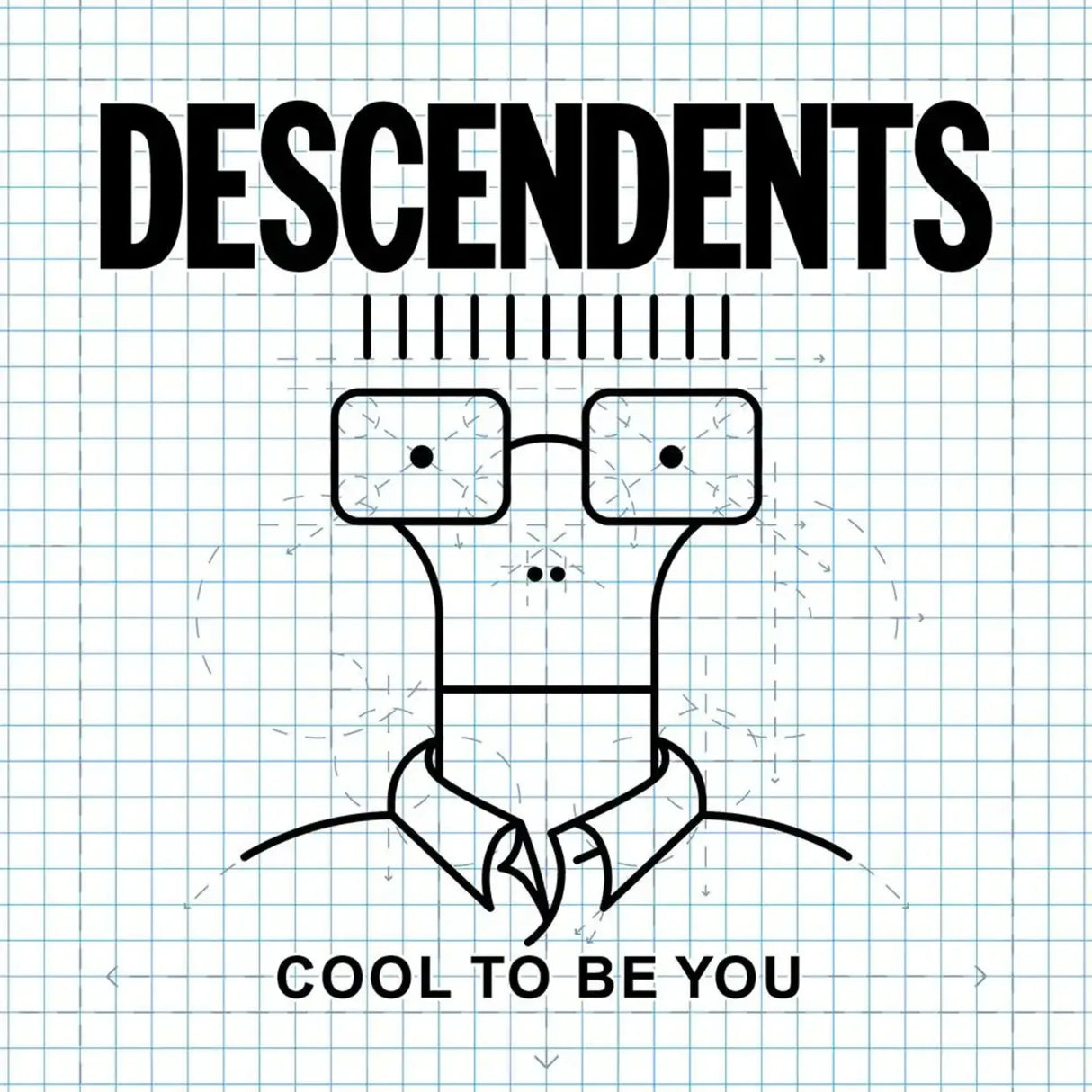 Album cover with 'DESCENDENTS' and 'Cool to be You' text on a grid background