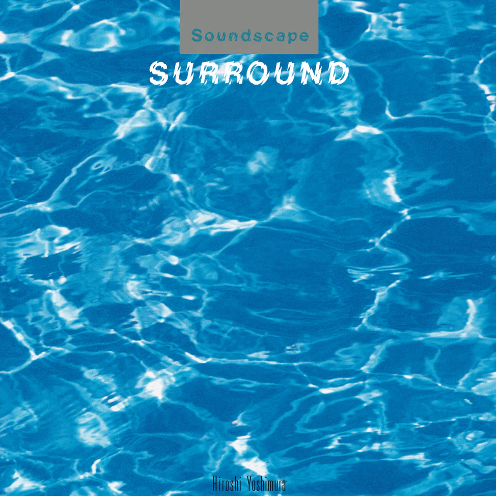 Album cover with blue water pattern and 'Soundscape Surround' text