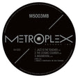 Black vinyl record label with 'Metroplex Records Inc.' branding and tracklist.