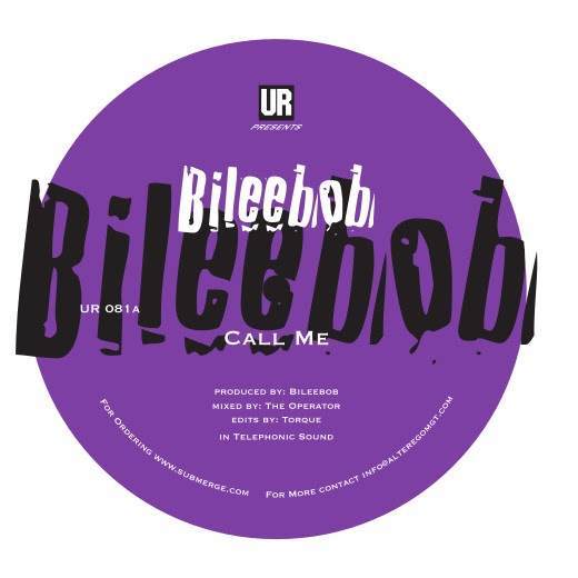 Purple record label with 'Bileebob' text and UR branding