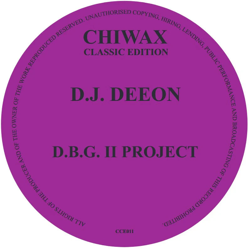A circular purple vinyl record cover for Chiwax's 'Classic Edition' of D.J.