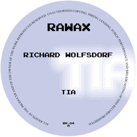 Disc with 'RAWAX' and 'Richard Wolfsdorf' text on a white background