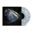 Vinyl record with a colorful, iridescent design on a white background