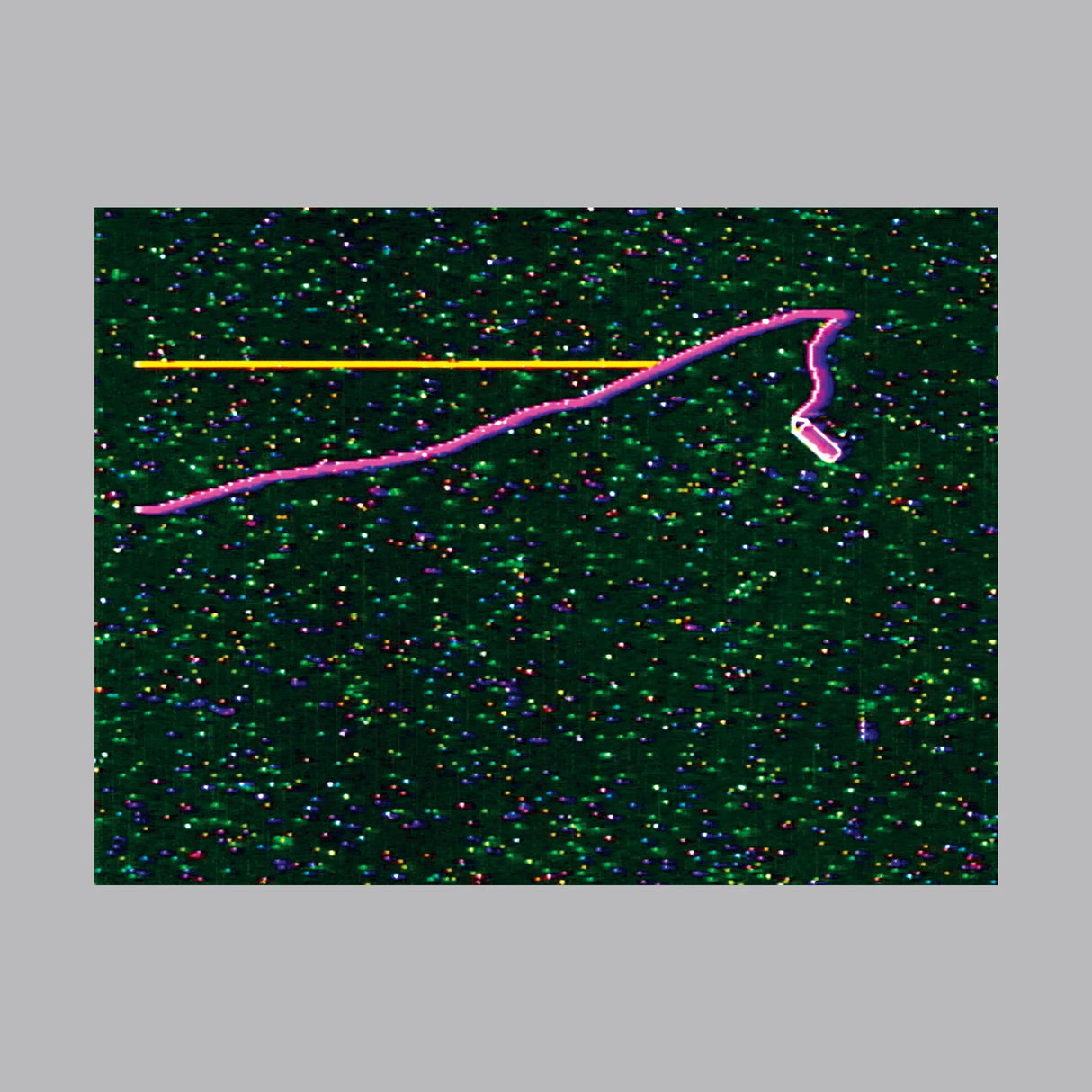 Colorful abstract pattern on a gray background