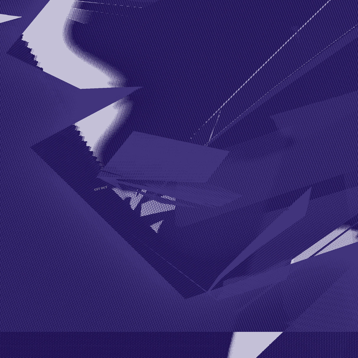 Abstract geometric design with purple and white colors