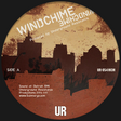 Vinyl record label with 'Windchime' and 'Underground Resistance' text, featuring a cityscape silhouette.