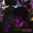 Record cover art for Pete Rock - PeteStrumentals 4 featuring a collage of abstract and representational images including a motorcycle, people, and musical instruments against a purple and black background.