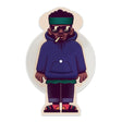 A 10-inch picture disc featuring an illustration of a person wearing a hooded sweatshirt and sunglasses.