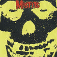 Album cover art for Misfits featuring a black and yellow design with a skull.