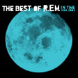 Album cover for R.E.M. - In Time: The Best Of R.E.M. 1988-2003 featuring a blue-tinted image of the moon.