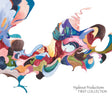 Album cover art for Hydeout Productions First Collection featuring a colorful, abstract, and fluid-like design.