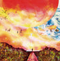 Album cover art for Uyama Hiroto's 'A Son Of The Sun 2LP' featuring a vibrant and colorful sky with sun-like objects and figures in the distance.