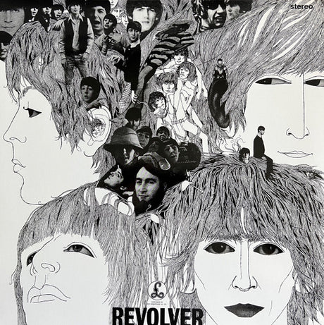 The product image shows the cover art of 'The Beatles - Revolver: Special Edition LP'. It is a black and white collage featuring images of the band members and various characters associated with the album.