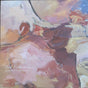 Album cover art for Hydeout Productions - 2nd Collection 2LP featuring an abstract painting with a mix of warm and cool tones.