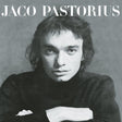 Black and white album cover featuring a portrait of Jaco Pastorious with the title 'JACO PASTORIOUS' text overlayed on the top.