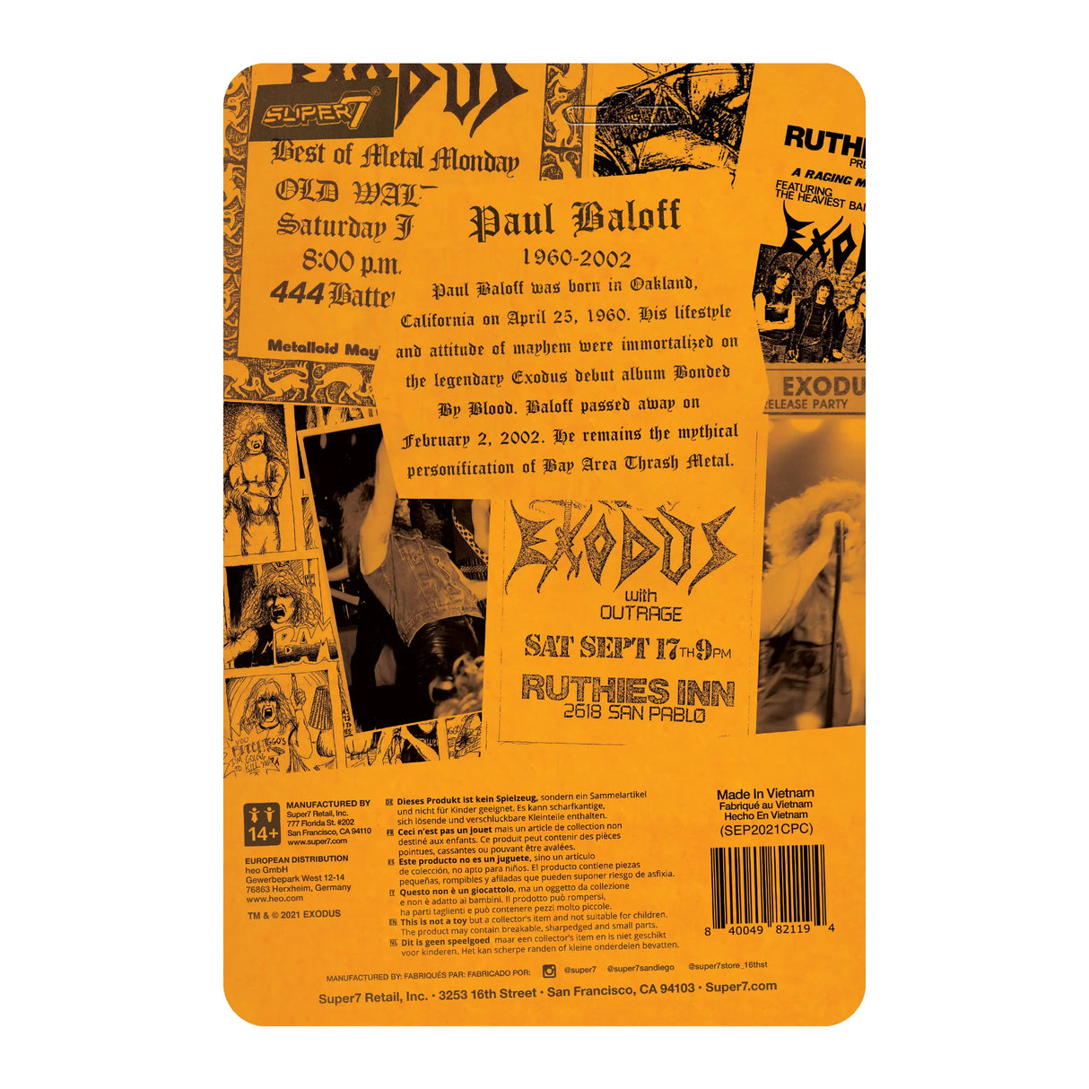 Paul Baloff ReAction Figure Metal Mania Fanzine Bundle