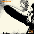 Album cover of Led Zeppelin featuring a black and white image of a blimp with the band's name and the Atlantic Records logo.