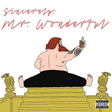 Album cover art for Action Bronson - Mr. Wonderful LP featuring a cartoonish illustration of a character sitting on a throne with a red text 'SIMER, MR.